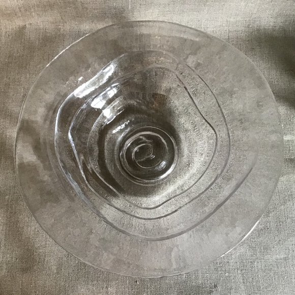 Simon Pearce Art Glass Display or Serving Bowl Hand Blown Heavy Glass - Picture 2 of 11